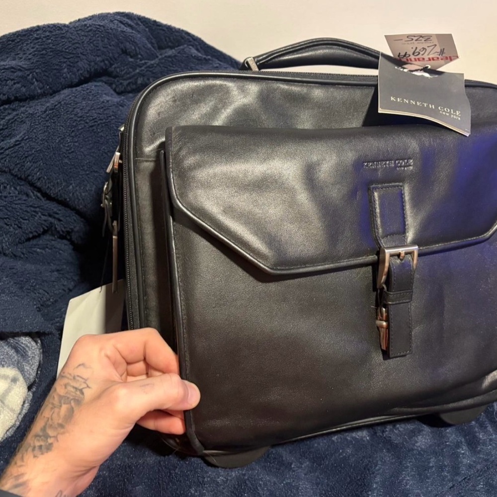 Kenneth Cole Dark Leather Briefcase